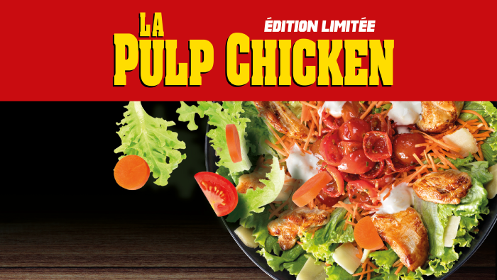 Visuel de l'édition limitée du mois d'avril : la salade Pulp Chicken
