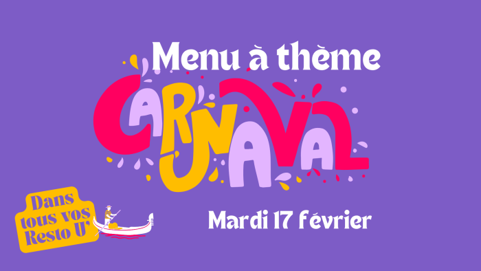 🎉 Le carnaval s'invite dans vos Resto U' 1 Actu menu carnaval