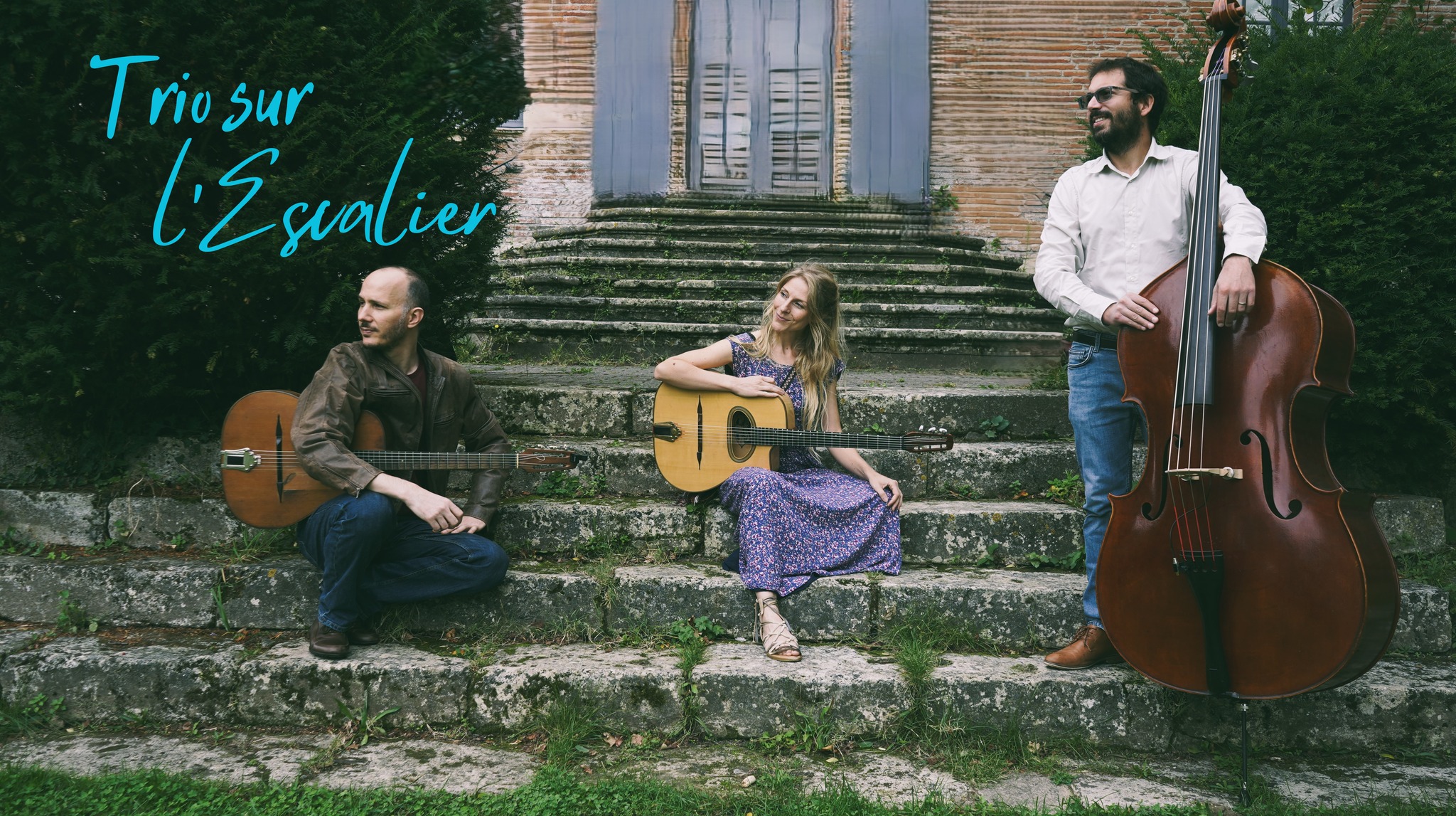 trio sur lescalier